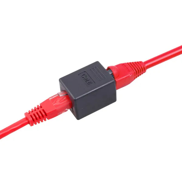RJ45 csatlakozó toldó Cat6, aljzat–aljzat, fekete, aranyozott