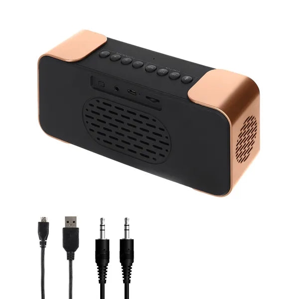 Adler AD 1190 rézszínű vezeték nélküli FM/Bluetooth ébresztőóra LED-del