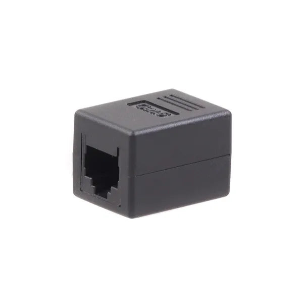 RJ45 csatlakozó toldó Cat6, aljzat–aljzat, fekete, aranyozott
