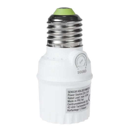 E27 izzófoglalat hang- és fényérzékelővel, 360° detektálás, 100 W