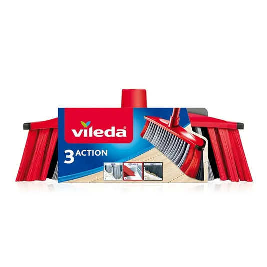 Vileda 3Action csere seprűfej háromféle sörtével, gumiperemmel