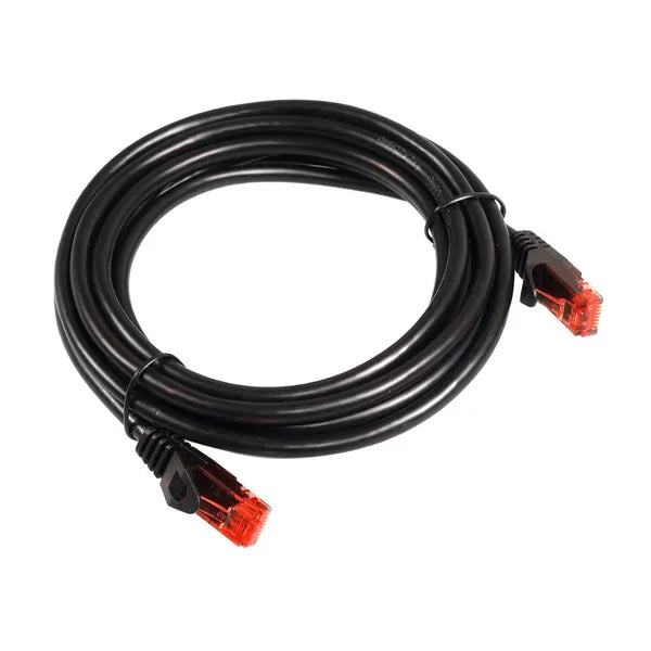 UTP Cat6 RJ45 patch kábel, 3 m, fekete