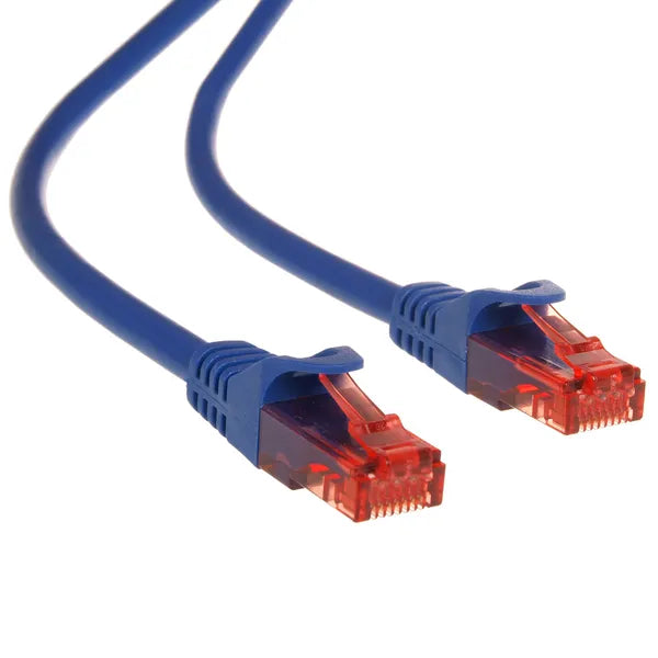 UTP Cat6 patchkábel, 3 m, kék, RJ45 csatlakozókkal