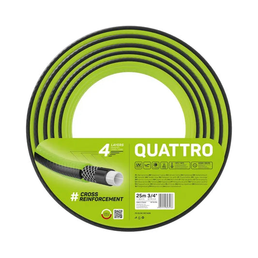 Cellfast Quattro kerti locsolótömlő, 3/4″, 25 m, 4 réteg, 20 bar