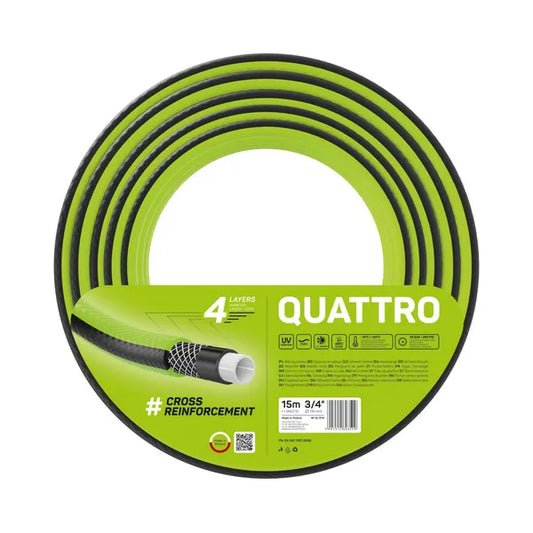 Cellfast Quattro kerti tömlő 3/4” (19 mm) 15 m, 4 réteg, UV-álló