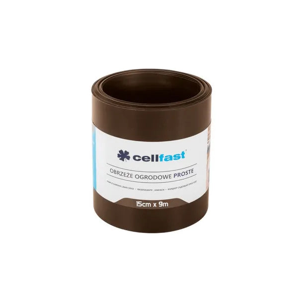 Cellfast egyenes kerti szegély 15 cm x 9 m, barna, vízálló műanyag