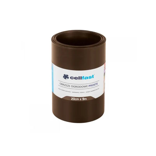 Cellfast egyenes kerti szegély 20 cm x 9 m, barna, rugalmas