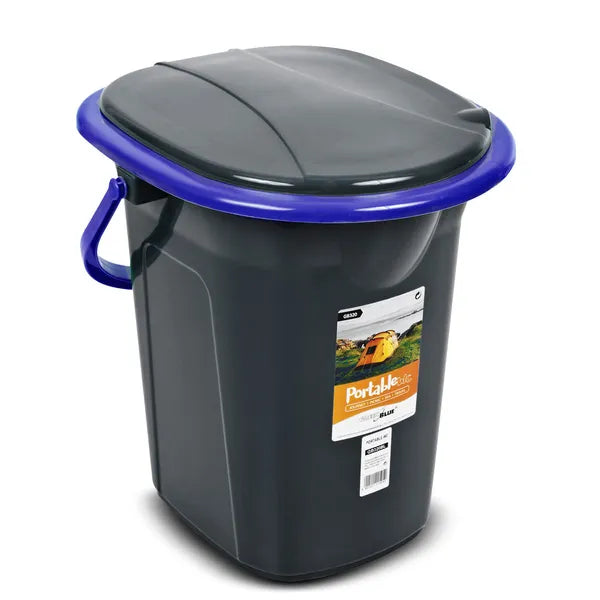 Hordozható kemping toalett GreenBlue GB320BB, 19 l, fekete-sötétkék