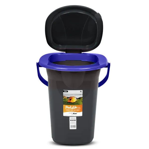 Hordozható kemping toalett GreenBlue GB320BB, 19 l, fekete-sötétkék