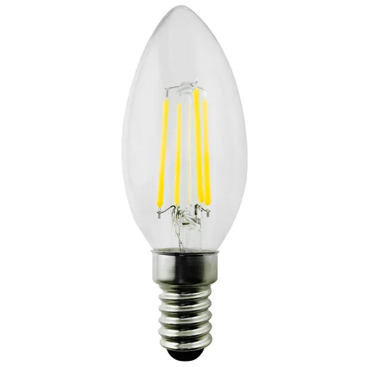 Filament LED izzó E14 6W 806lm 3000K meleg fehér C35 retro gyertya