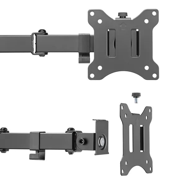Dupla monitor asztali tartó 17–32″, 2×8 kg teherbírás, VESA 75/100