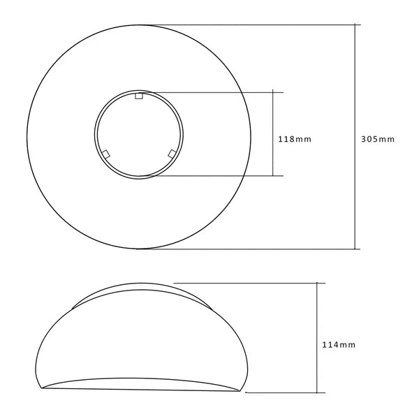 Maclean MCE416 PC reflektor 40 W LED izzóhoz, Ø305 mm