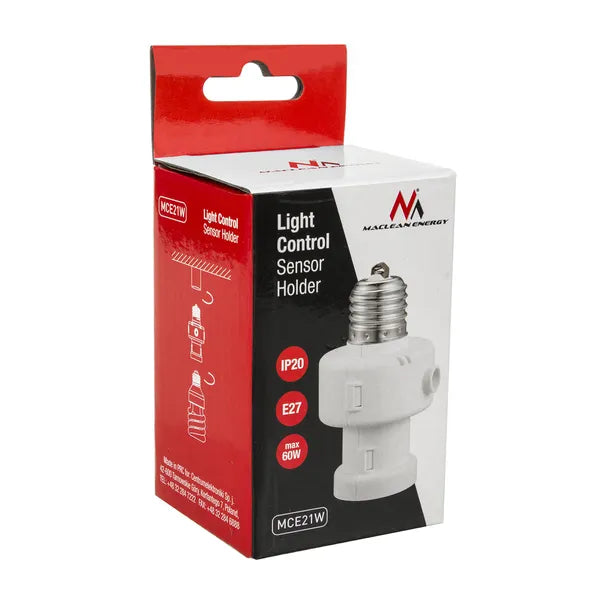 E27 foglalat alkonykapcsolóval és időzítővel, 100 W, fehér