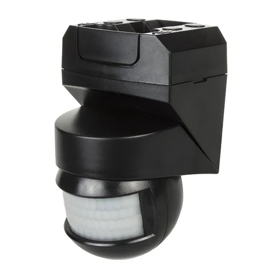 Fali PIR mozgás- és fényérzékelő 180°+360°, 2000 W, fekete