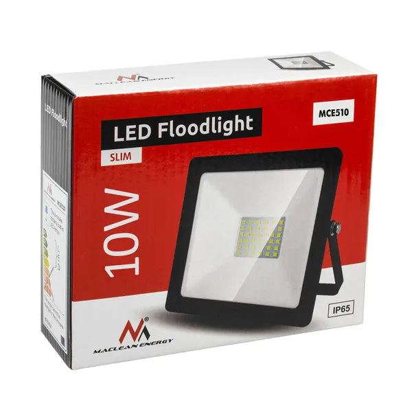 Slim LED reflektor 10 W, 6000 K hideg fehér, IP65, 800 lm