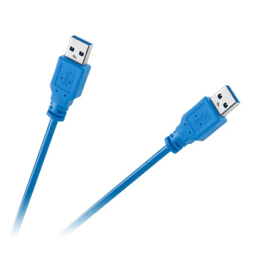 USB 3.0 AM/AM adatkábel, 1,8 m, kék