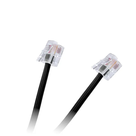 Telefonkábel RJ11–RJ11, 3 m, fekete, dugó–dugó