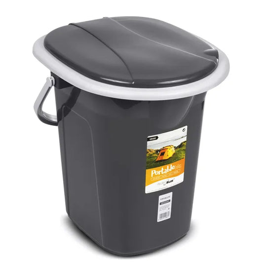 Hordozható kemping WC 19 l, 120 kg teherbírás, antracit – GreenBlue GB320AG