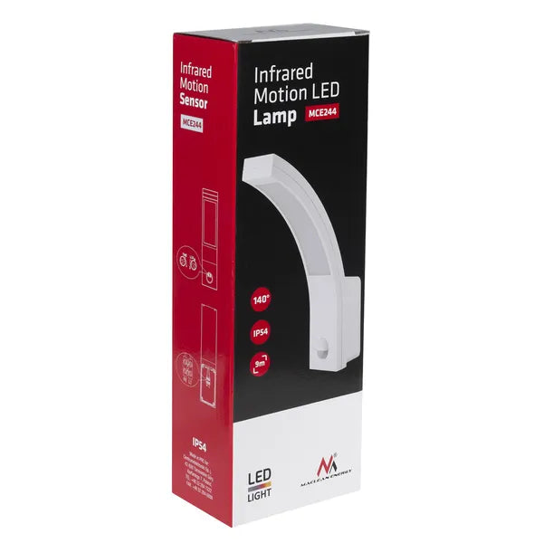 Maclean 10W LED mozgásérzékelős lámpa, 4000K, IP54, 750 lm, fehér