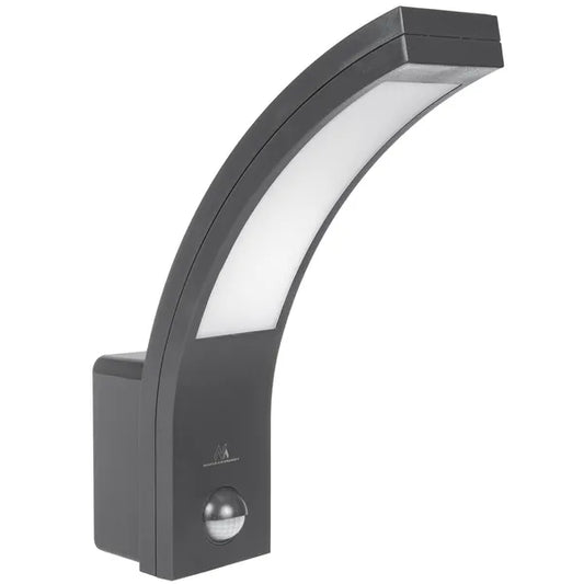 LED kültéri fali lámpa PIR mozgásérzékelővel 10W 750 lm IP54 4000K szürke