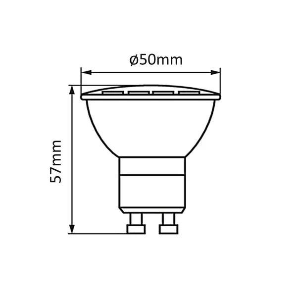 LED spot izzó GU10, 5 W, 400 lm, 4000 K neutrális fehér fény, 20 000 h