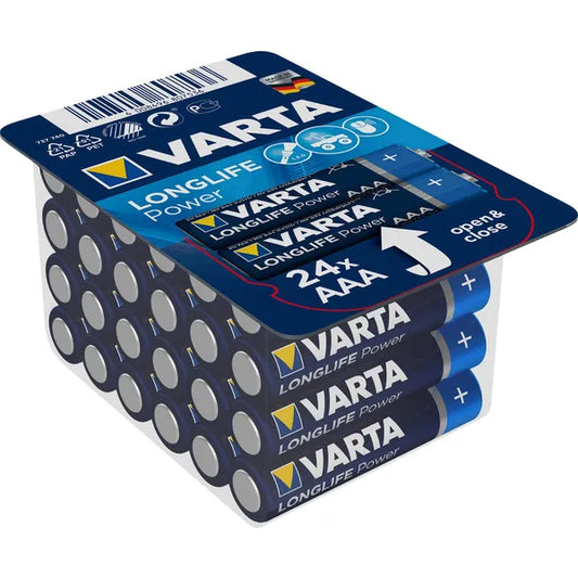 Varta High Energy AAA LR03 alkáli elemek, 24 db, nagy teljesítmény