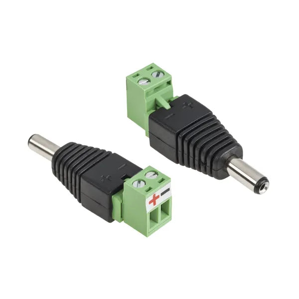 DC tápcsatlakozó dugó 2,1/5,5 mm, csavaros gyorskapoccsal, II. típus