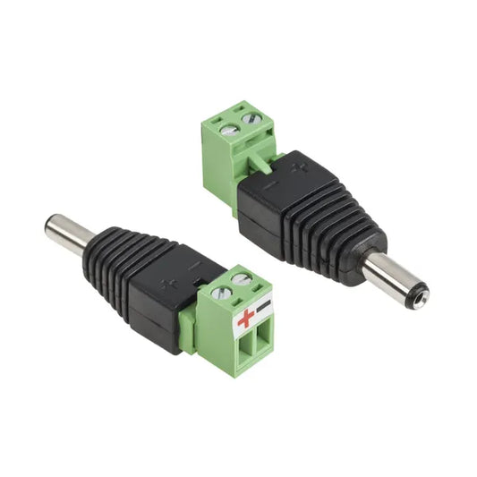 DC tápcsatlakozó dugó 2,1/5,5 mm, csavaros gyorskapoccsal, II. típus