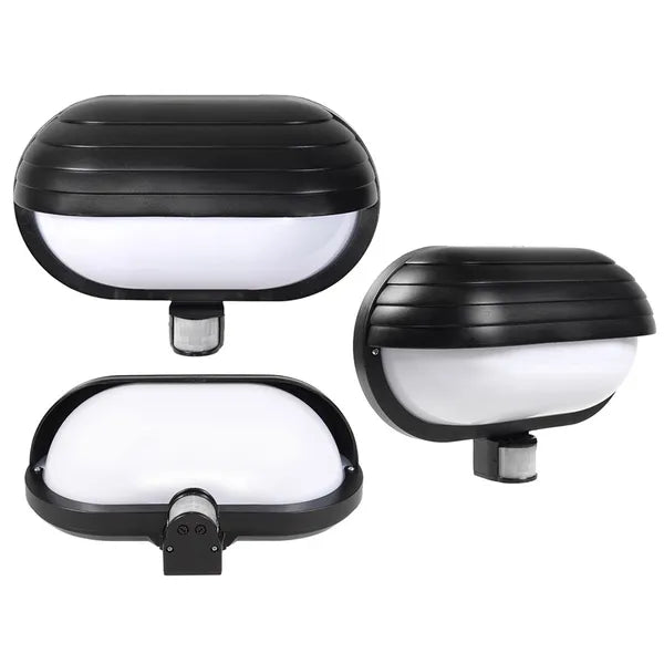 Maclean MCE33B fali lámpa PIR mozgásérzékelővel E27 60 W 180° IP44