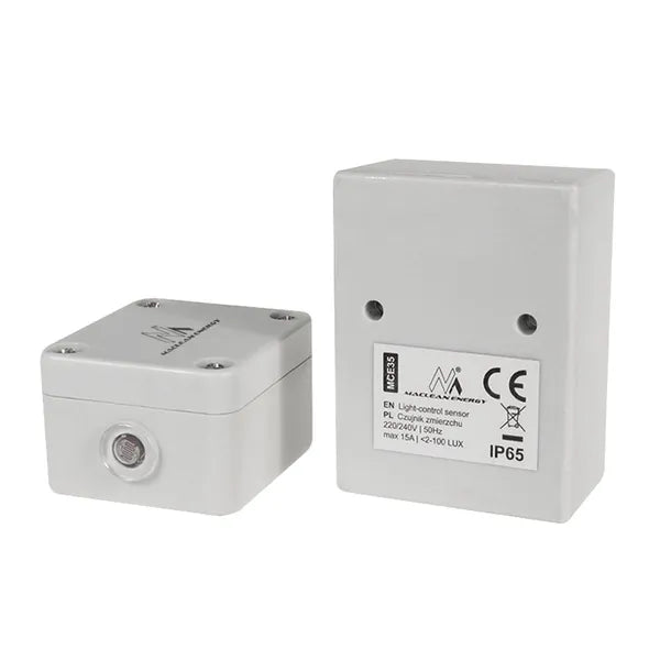 Alkonykapcsoló külső szondával, IP65, 220-240 V, 3450 W, 2-100 lux