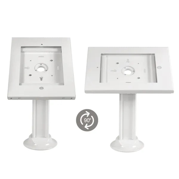 Asztali zárható iPad állvány 0–75° döntéssel, iPad 2-Air2, fehér/fekete