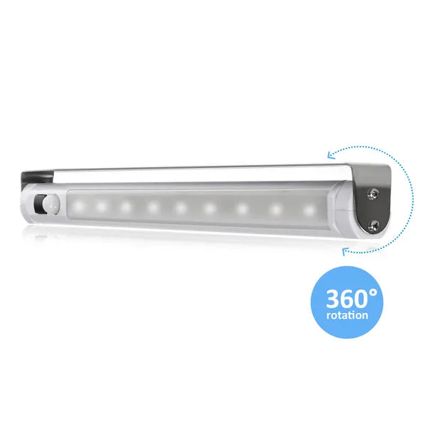 Elemekkel működő 26 cm-es 9 SMD LED szekrény alatti lámpa PIR érzékelővel