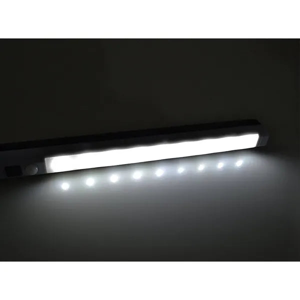 Elemekkel működő 26 cm-es 9 SMD LED szekrény alatti lámpa PIR érzékelővel