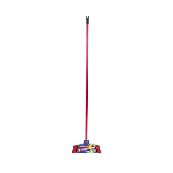 Vileda 3 az 1-ben 3Action beltéri seprű 130 cm nyéllel, gumiperem