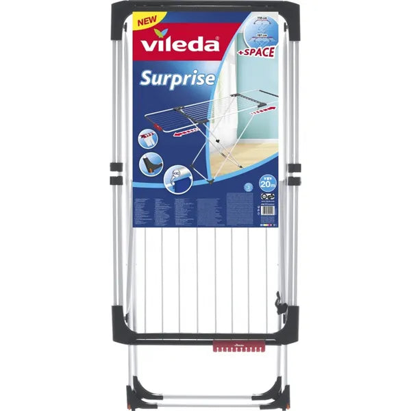 Vileda Surprise kihúzható ruhaszárító, 20 m, kerekekkel