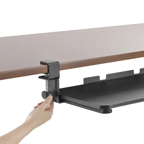 Maclean MC-839 állítható asztal alá szerelhető billentyűzettálca 79×31 cm fekete