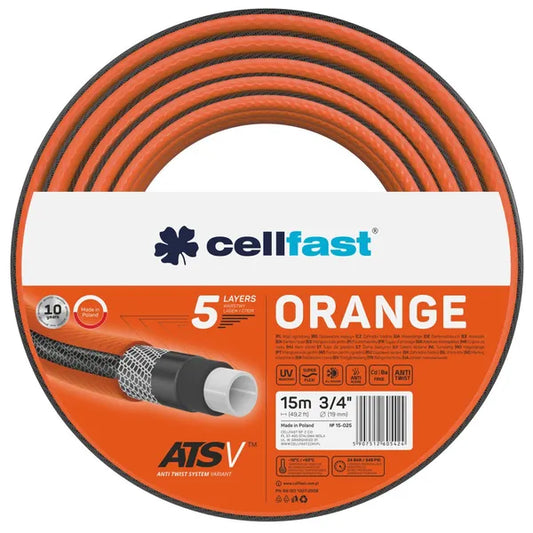 Cellfast Orange ATSV 3/4" 15 m 5 rétegű kerti tömlő