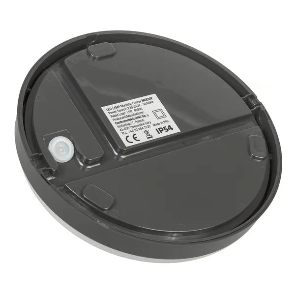 Szürke LED fali-mennyezeti lámpa 15W 1100lm 4000K IP54