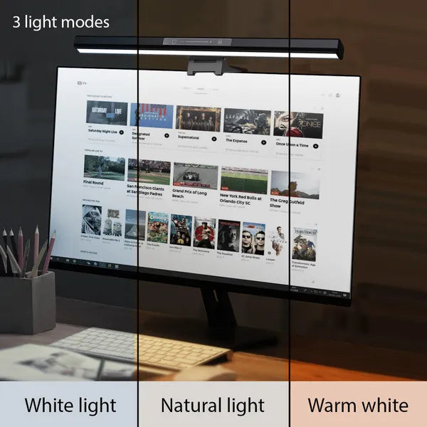 Maclean MCE620 USB-C klipszes monitor LED fénycsík, 3 színhő, fényerőszabályzás