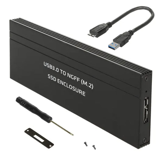 Alumínium M.2 SATA SSD külső ház, USB 3.0, 2230-2280, Maclean MCE582