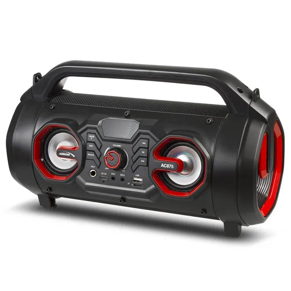 Audiocore AC875 hordozható bazooka hangszóró, BT 5.0, FM, 20 W, 2000 mAh