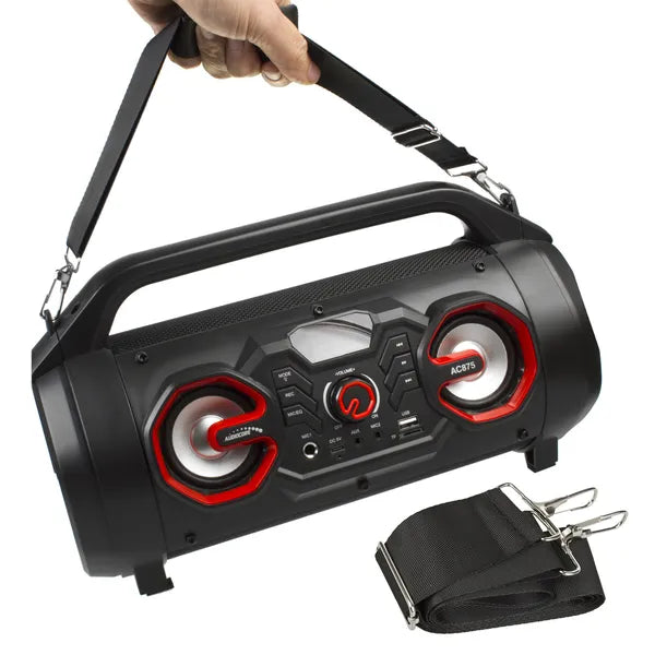Audiocore AC875 hordozható bazooka hangszóró, BT 5.0, FM, 20 W, 2000 mAh