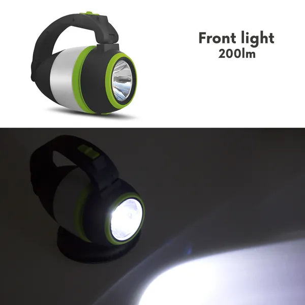 LED 3 az 1-ben kemping- és asztali lámpa, zseblámpa, 200 lm, 6000 K, AA