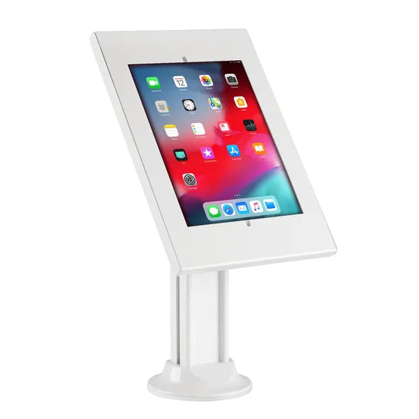 Zárható asztali tablet tartó állvány, fehér, 9.7–10.5” iPad/Samsung
