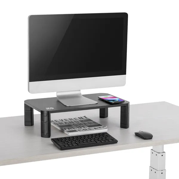 Állítható monitorállvány Qi töltővel, 17–32″, 20 kg