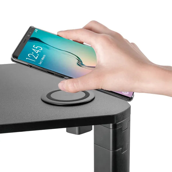 Állítható monitorállvány Qi töltővel, 17–32″, 20 kg