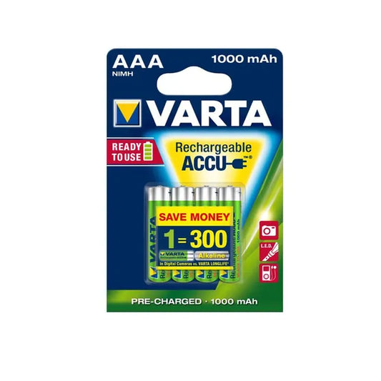 Varta Ready2Use AAA (R03) 1000 mAh újratölthető akku, 4 db