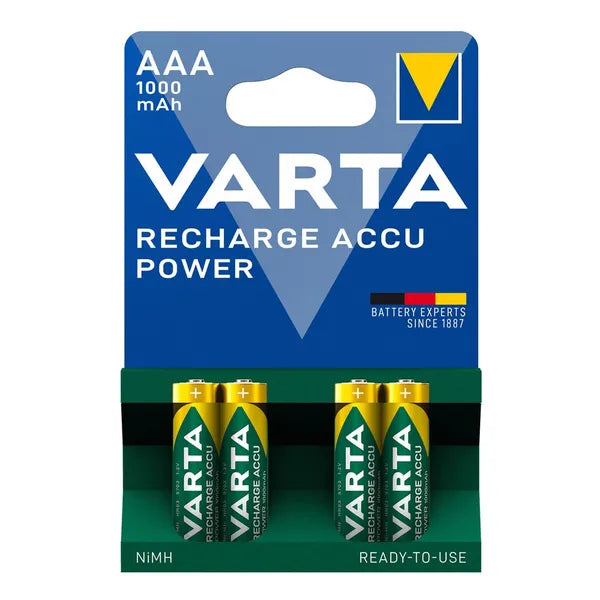 Varta Ready2Use AAA (R03) 1000 mAh újratölthető akku, 4 db