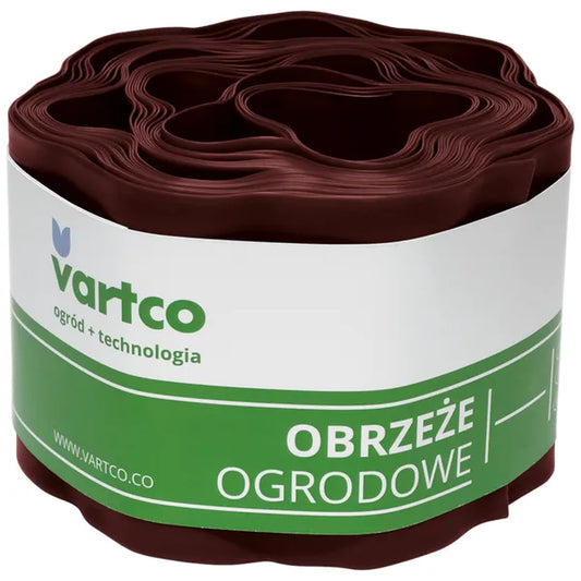 Vartco hullámos kerti szegély 20 cm x 9 m, barna műanyag