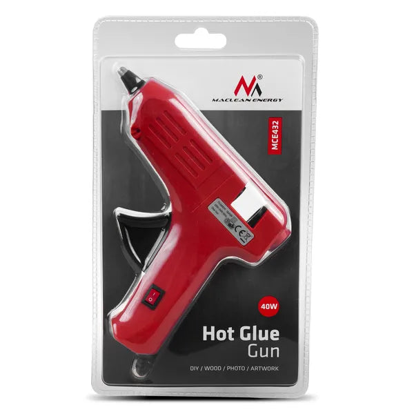 Maclean MCE432 forróragasztó pisztoly, 40 W, Ø 11 mm, 2 db rúd